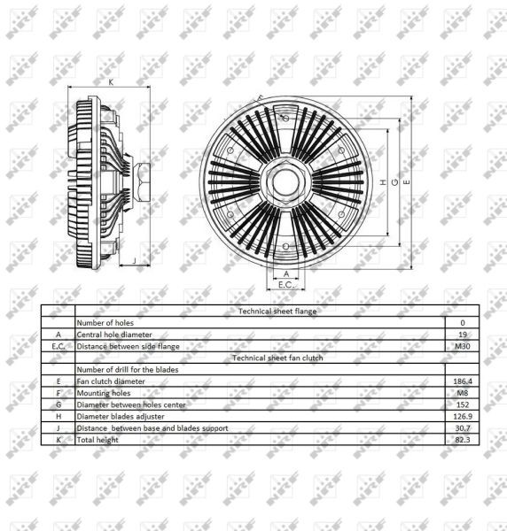 OEM-quality NRF 49400 Engine fan clutch