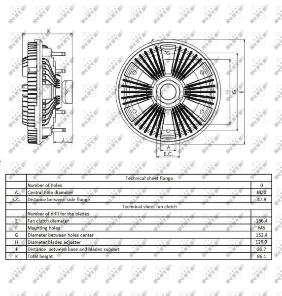 OEM-quality NRF 49409 Engine fan clutch