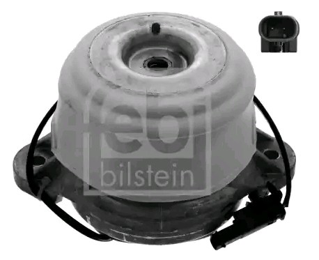 FEBI BILSTEIN 49424 Engine mount Right, electrically adjustable hydro mount, with splash protection cover