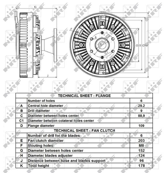 NRF Clutch, radiator fan 49436 buy