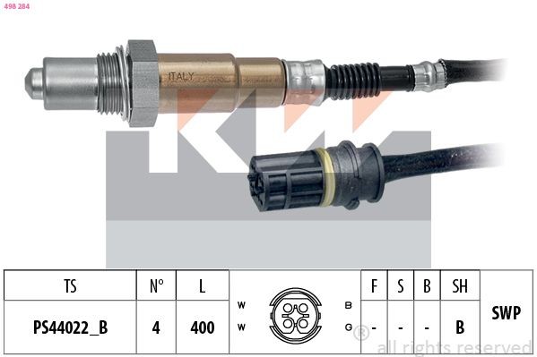 KW 498 284 Lambdasonde für MERCEDES-BENZ ECONIC LKW in Original Qualität