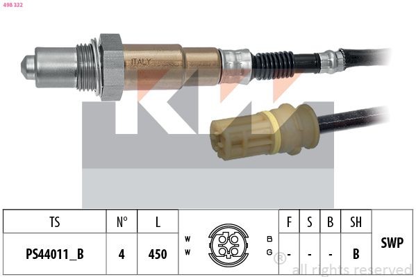 KW 498 332 Lambdasonde für MERCEDES-BENZ ECONIC LKW in Original Qualität