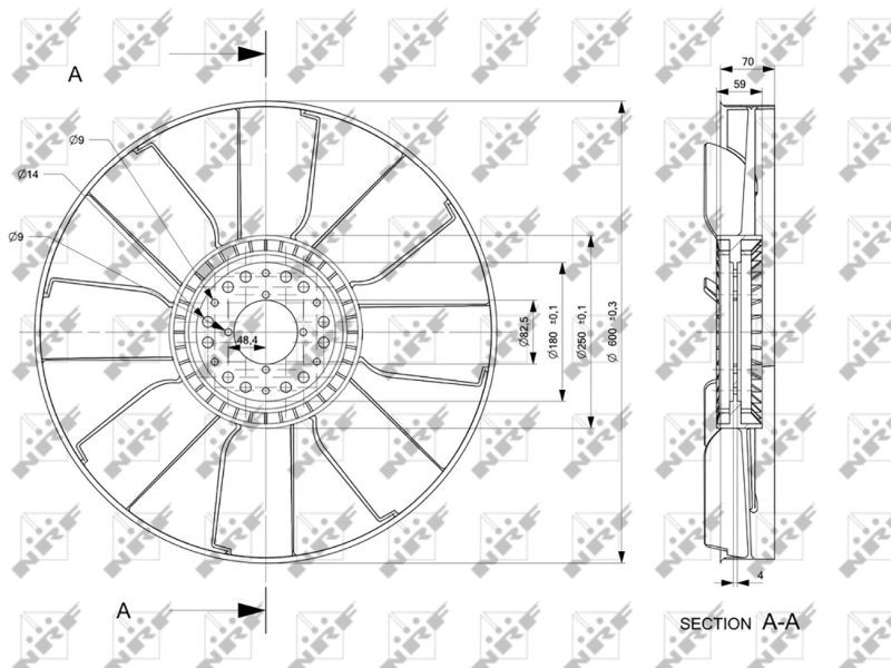 NRF Fan Wheel, engine cooling 49807