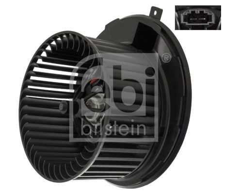 49862 FEBI BILSTEIN Heater blower motor SKODA for right-hand drive vehicles, with electric motor