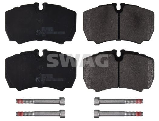 29123 SWAG Rear Axle, prepared for wear indicator, with screw set Width: 63,8mm, Thickness 1: 19,3mm Brake pads 50 11 6075 buy