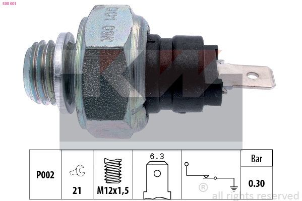 KW 500 001 Oil Pressure Switch CHEVROLET experience and price