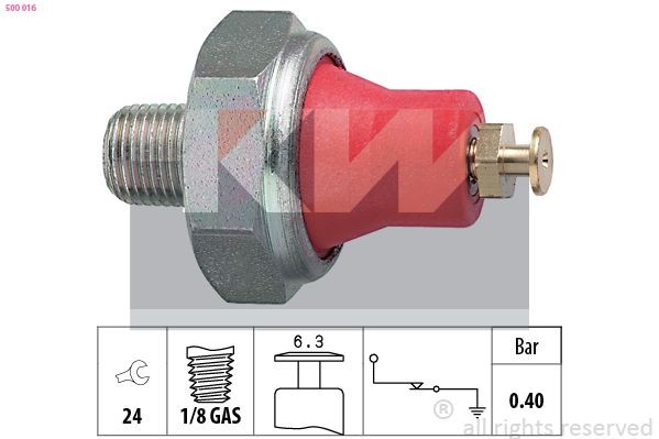 FACET 7.0016 KW 1/8 GAS, Made in Italy - OE Equivalent Oil Pressure Switch 500 016 buy