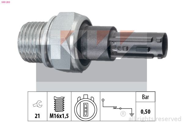 500 203 KW Oil pressure switch DAIHATSU M16x1,5, 1 bar, Made in Italy - OE Equivalent