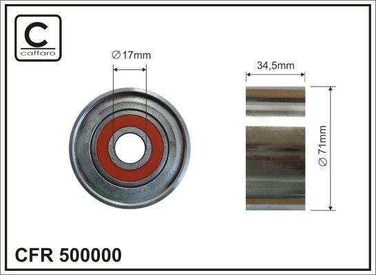 CAFFARO 500000 Deflection / guide pulley, v-ribbed belt MAZDA MPV 2002 in original quality