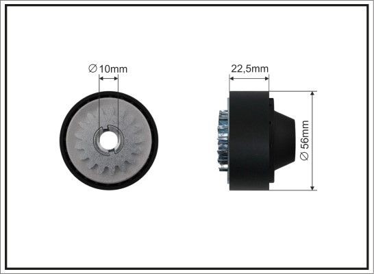 CAFFARO Ø: 56mm, Width: 23mm Tensioner pulley, v-ribbed belt 500032 buy