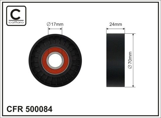 Original 500084 CAFFARO Belt tensioner pulley SEAT