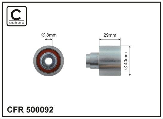 CAFFARO 500092 Timing belt deflection pulley 03L 109 244H
