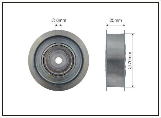 CAFFARO Ø: 70mm Deflection / Guide Pulley, v-ribbed belt 500094 buy