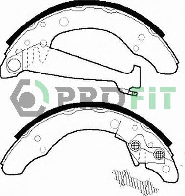 PROFIT 5001-0408 Brake Shoe Set Rear Axle x 40 mm