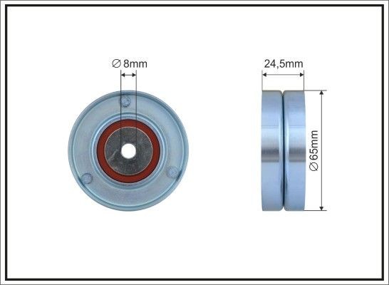 CAFFARO 500113 Deflection / Guide Pulley, v-ribbed belt