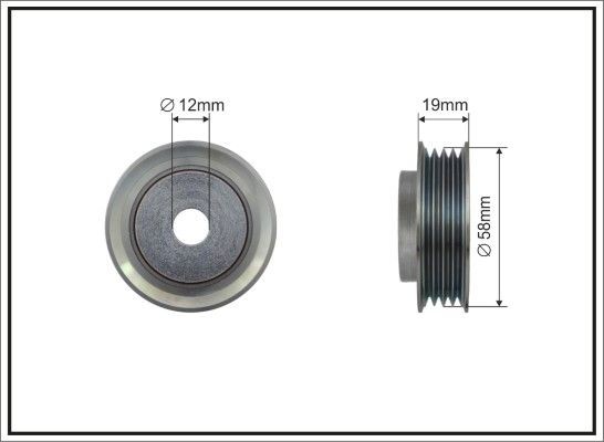 CAFFARO 500135 Deflection / Guide Pulley, v-ribbed belt
