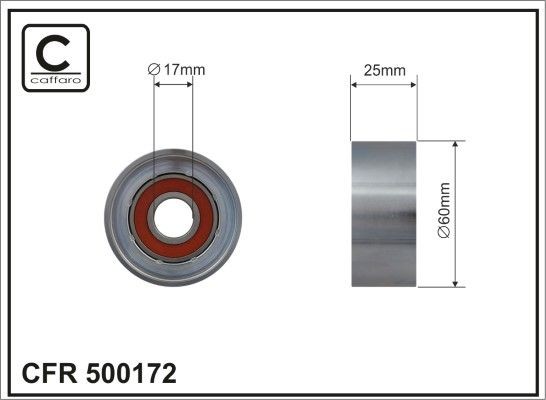 Original CAFFARO Belt tensioner pulley 500172 for DACIA LODGY