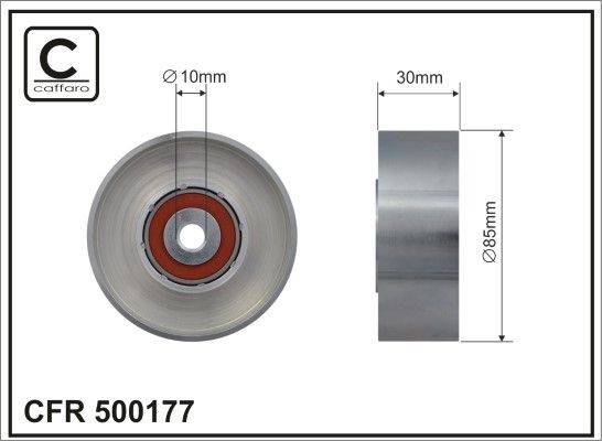 CAFFARO Ø: 85mm Deflection / Guide Pulley, v-ribbed belt 500177 buy