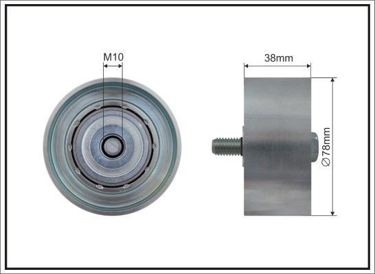 CAFFARO Ø: 78mm Deflection / Guide Pulley, v-ribbed belt 500194 buy