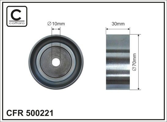 CAFFARO 500221 Deflection / Guide Pulley, v-ribbed belt 16 114 235 80