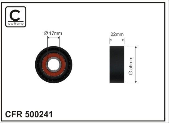 CAFFARO 500241 Tensioner pulley 16620-WA010