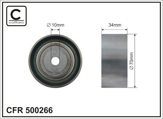 CAFFARO Ø: 70mm Deflection / Guide Pulley, v-ribbed belt 500266 buy