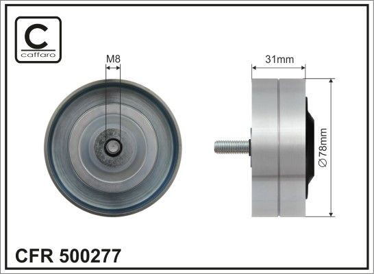 CAFFARO Ø: 78mm Deflection / Guide Pulley, v-ribbed belt 500277 buy