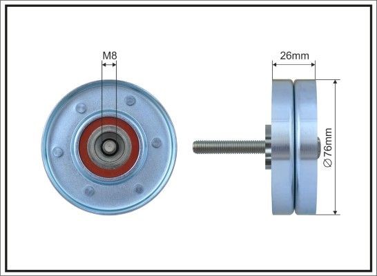 CAFFARO Ø: 76mm Deflection / Guide Pulley, v-ribbed belt 500293 buy