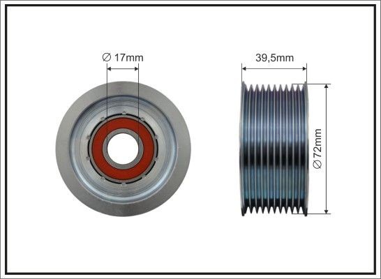 CAFFARO Ø: 72mm Deflection / Guide Pulley, v-ribbed belt 500311 buy