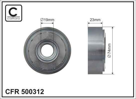 CAFFARO 500312 Deflection / Guide Pulley, v-ribbed belt 51.95800.6087