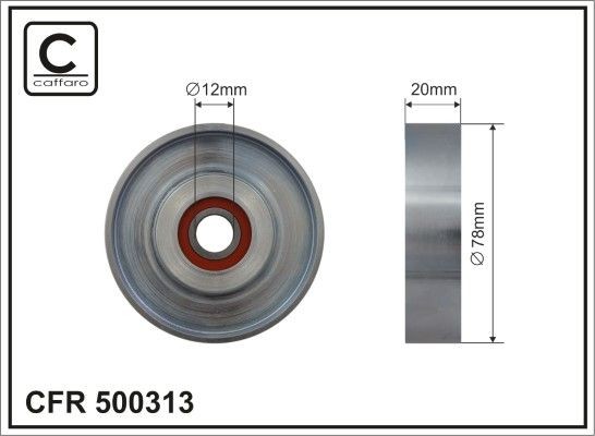 CAFFARO 500313 Deflection / Guide Pulley, v-ribbed belt 9783429010