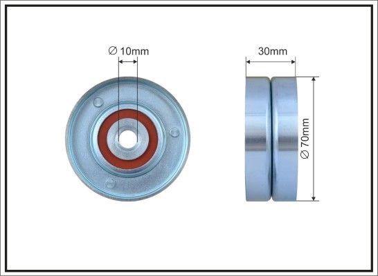 CAFFARO Ø: 70mm Deflection / Guide Pulley, v-ribbed belt 500325 buy