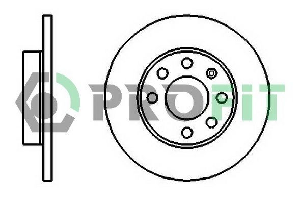 PROFIT 5010-0116 Brake disc Front Axle, 236x12,7mm, 6, solid