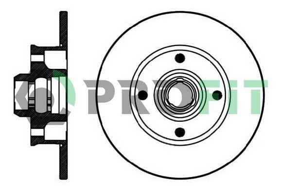 PROFIT 5010-0137 Brake disc Rear Axle, 226x10mm, 4, solid