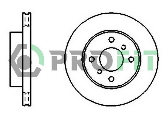 PROFIT 5010-0260 Brake disc Front Axle, 256x22mm, 4, internally vented