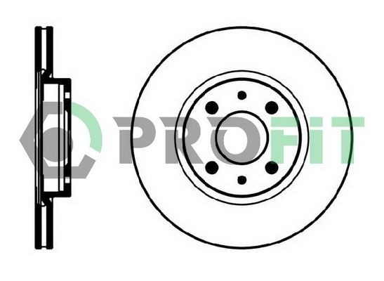 PROFIT 5010-0521 Brake disc Front Axle, 257x20mm, 4, internally vented