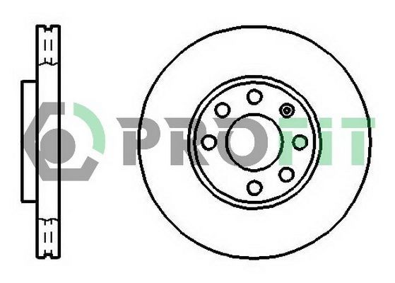 PROFIT 5010-1041 Brake disc Front Axle, 256x24mm, 4, internally vented