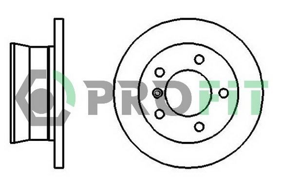 PROFIT 5010-2001 Brake disc 2D0501205