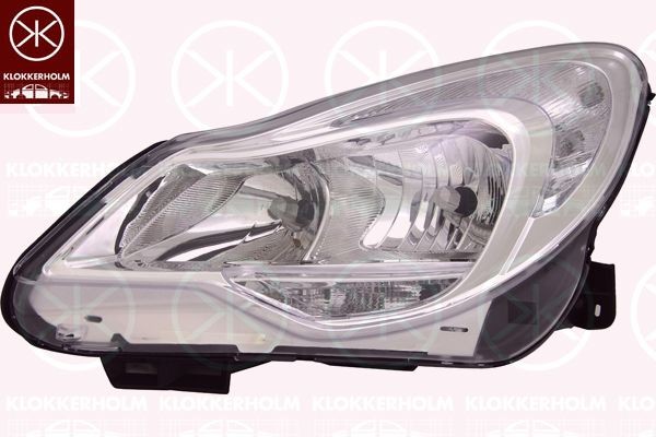 KLOKKERHOLM Left, H7/H1, PSY24W, W21/5W, with motor for headlamp levelling Front lights 50240145 buy