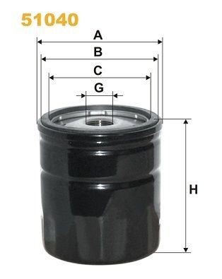 WIX FILTERS M18x1.5, Spin-on Filter Inner Diameter 2: 69, 62mm, Ø: 74mm, Height: 85mm Oil filters 51040 buy