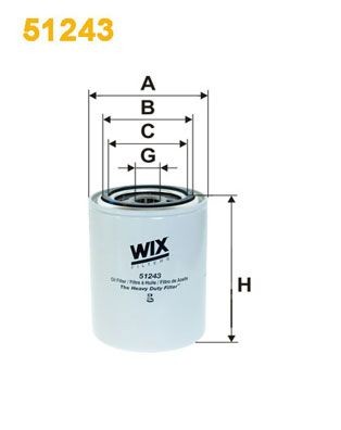 WIX FILTERS 51243 Oil filter 12 20 610