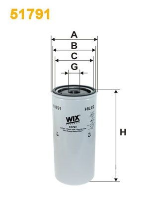 WIX FILTERS 1 1/8-16, Spin-on Filter Inner Diameter 2: 101, 91mm, Ø: 109mm, Height: 263mm Oil filters 51791 buy