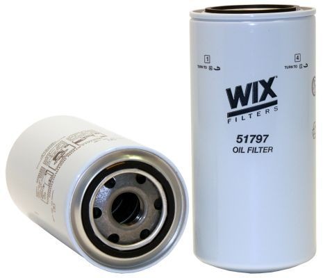 WIX FILTERS 1-12 UNF, mit Überdruckventil, mit einem Rücklaufsperrventil, Anschraubfilter Ø: 94mm, Höhe: 200mm Ölfilter 51797 kaufen