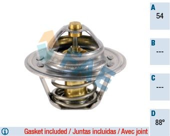 5201788 FAE Coolant thermostat NISSAN Opening Temperature: 88°C, with gaskets/seals