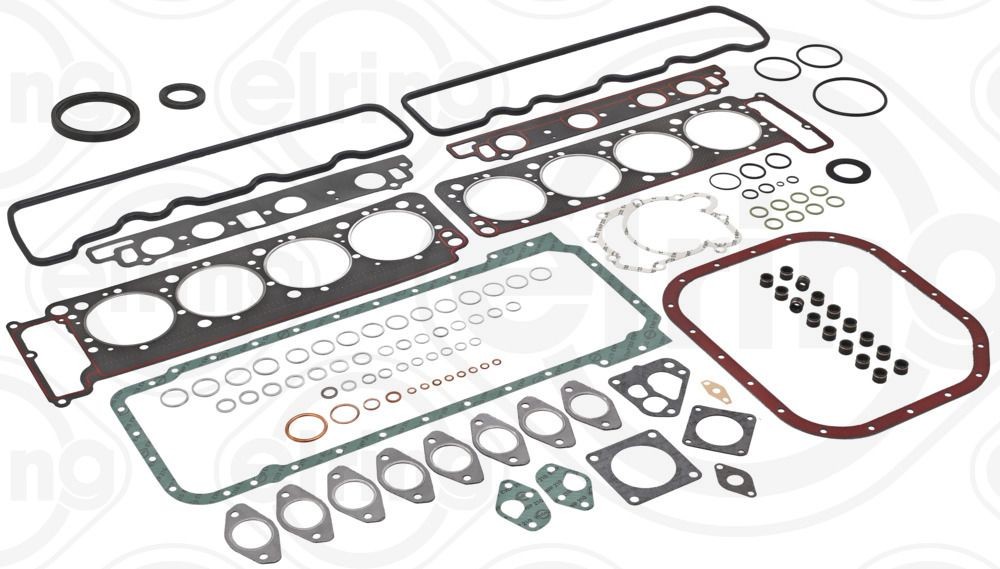 ELRING 318.842 Full Gasket Set, engine with valve cover gasket, with valve stem seals, with crankshaft seal, with cylinder head gasket