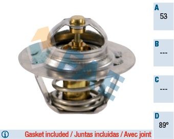5205689 FAE Coolant thermostat VOLVO Opening Temperature: 89°C, with gaskets/seals