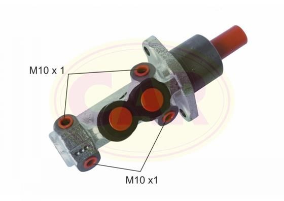 Master cylinder CAR NUOVA TECNODELTA, Cast Iron, 4xM10x1, for vehicles without ABS - 5206