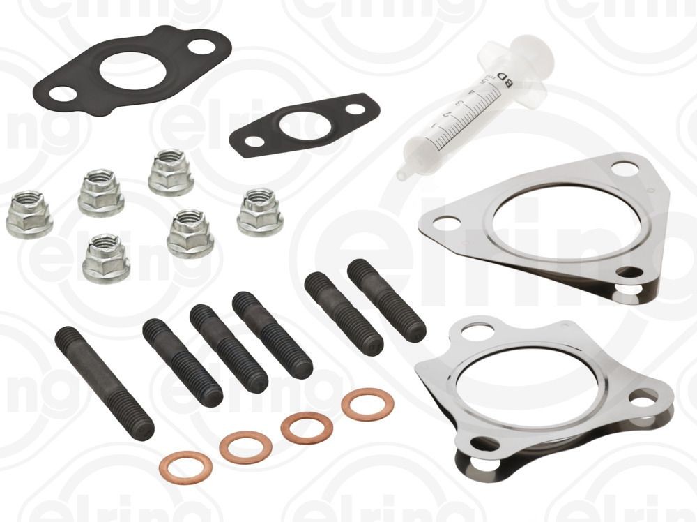 522.350 ELRING Exhaust mounting kit KIA with gaskets/seals, with bolts/screws
