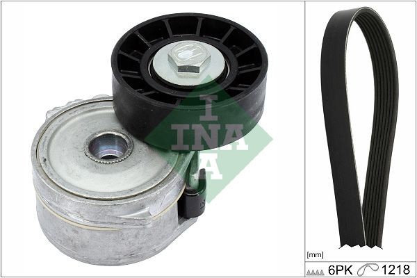 INA Check alternator freewheel clutch & replace if necessary Length: 1218mm, Number of ribs: 6 Serpentine belt kit 529 0105 10 buy