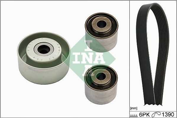 INA 529 0157 10 V-Ribbed Belt Set Check alternator freewheel clutch & replace if necessary
